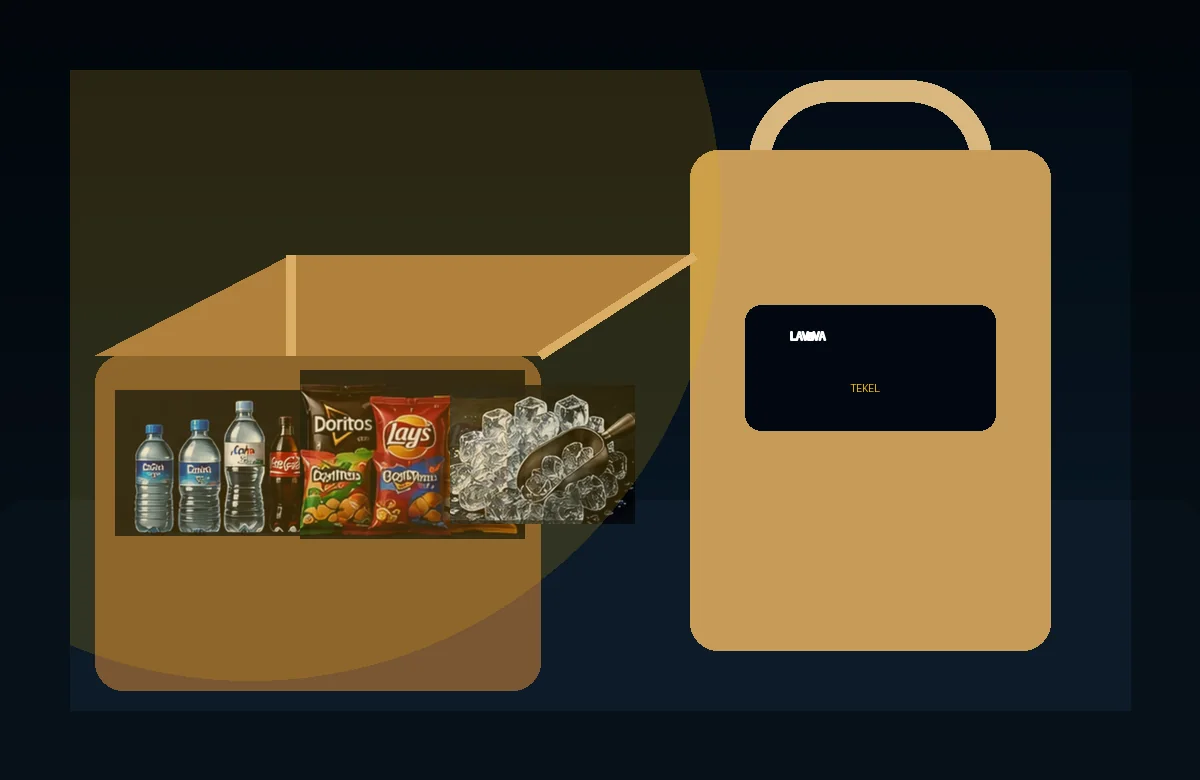 Günlük market ürünlerinin sipariş için paketlenmesini gösteren temsili görsel